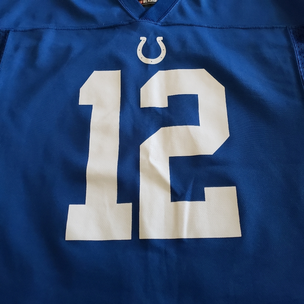 Reebok Indianapolis Colts Andrew Luck Jersey NFL Youth Large Blue Football Shirt - Picture 4 of 8